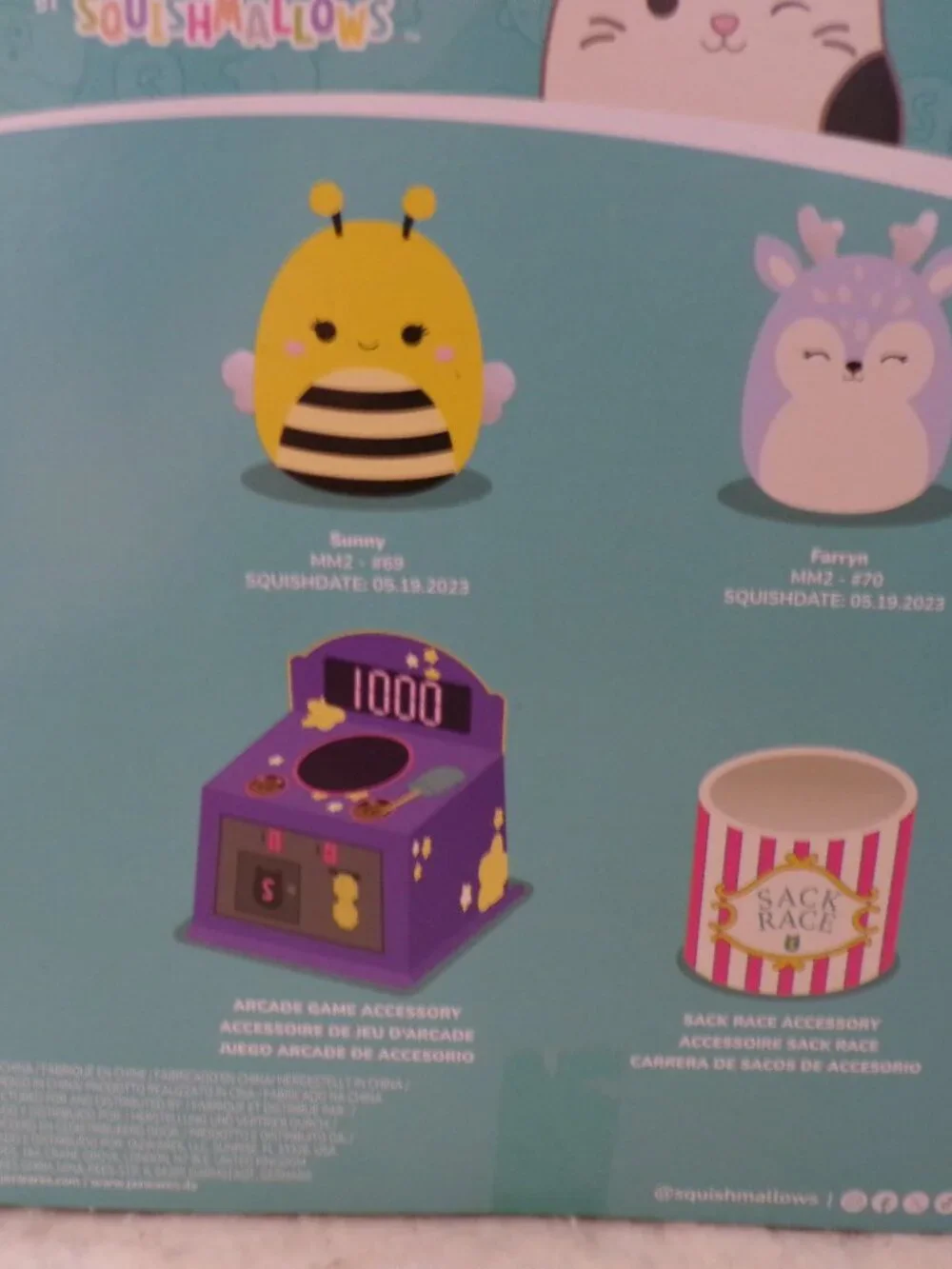 Micromallows Squishmallows Original 2 Micromallows Arcade Game Sack Race New